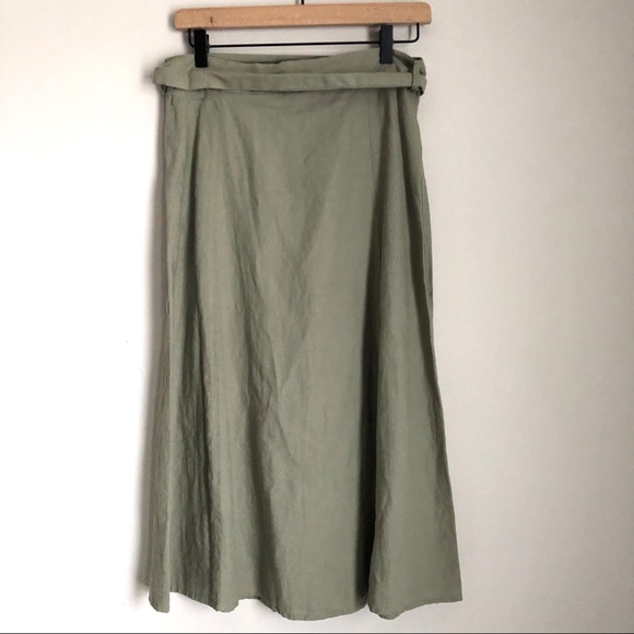 JUST LIVING (THE DREAM) green button-front skirt - Picture 3 of 4